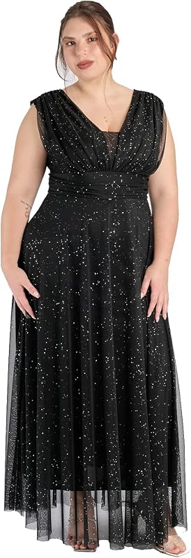 VALORIALUXE Abito lungo elegante con stola