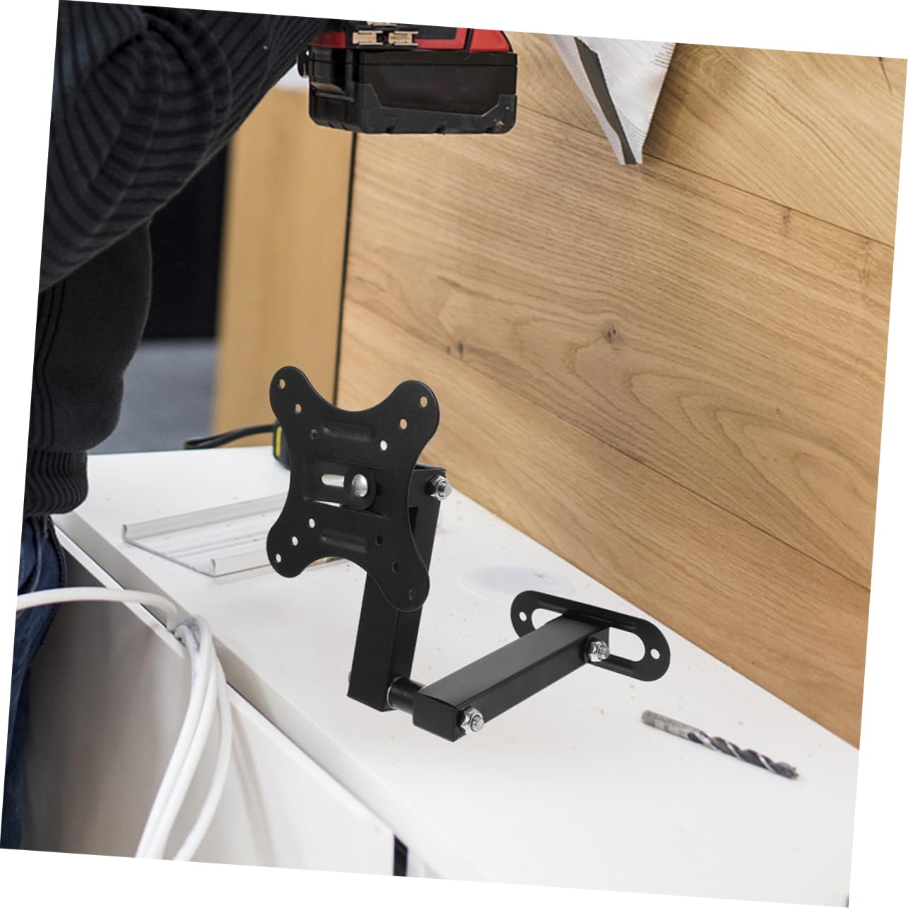 Cabilock 2 Pièces Support De Moniteur Support Mural pour Écran Moniteur Mural Support pour Moniteur Support TV d'angle Supports TV pour Les Coins Support Mural pour Téléviseur Le Fer