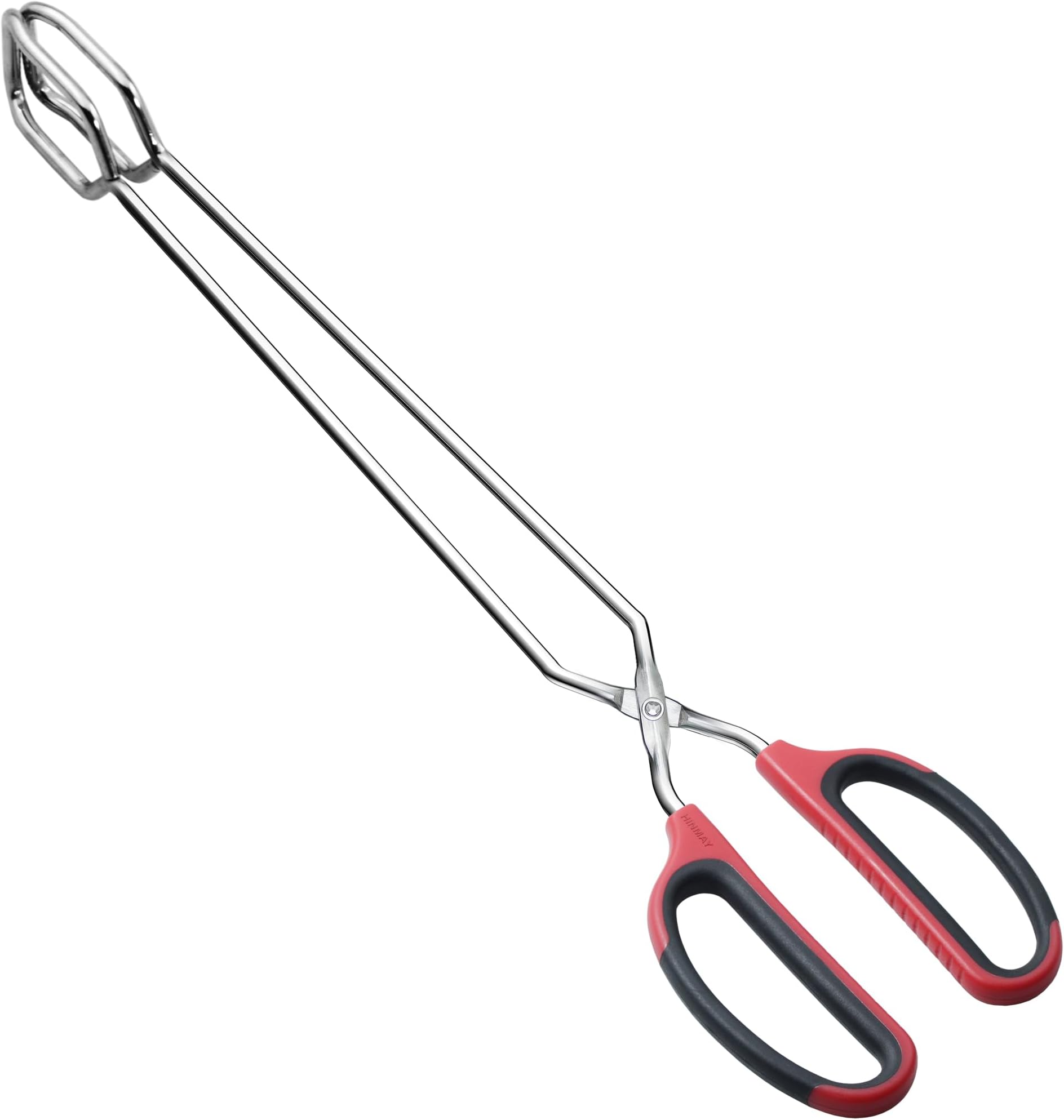 HINMAY Extra Long Scissor Tongs 16-Inch Stainless Steel Barbecue Grilling Tongs