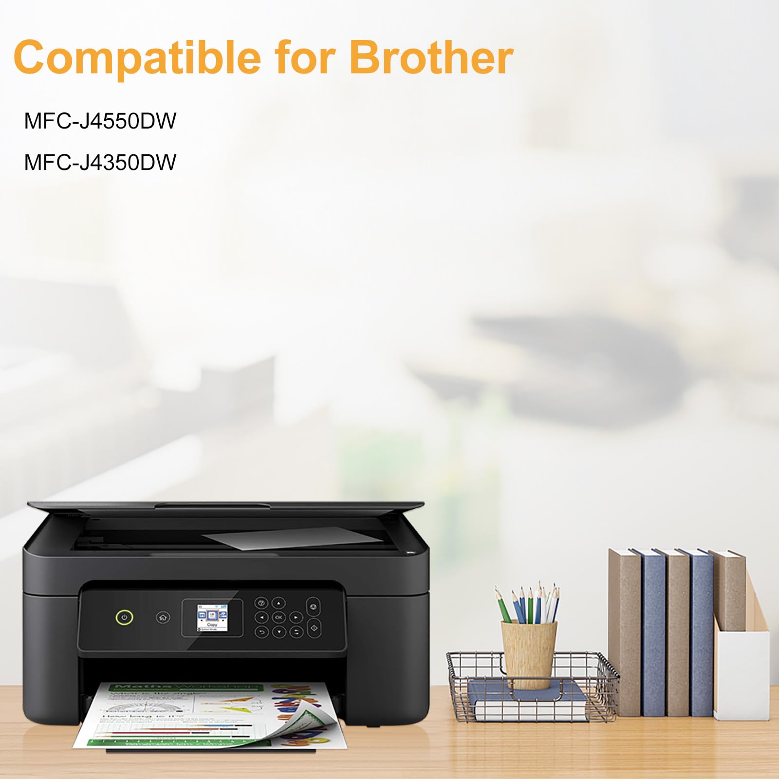 LeciRoba LC527 LC-527 Lot de 5 cartouches d'encre pour imprimante Brother LC-527BK LC-527C LC-527M LC-527Y pour imprimante Brother MFC-J4550DW MFC-J4350DW