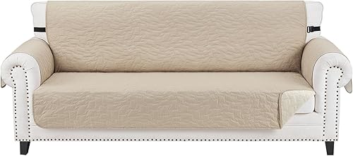 CUCRAF Funda acolchada antideslizante para sofá, resistente al agua, protector de muebles para sofá de 3 cojines, apto para mascotas, funda de sofá