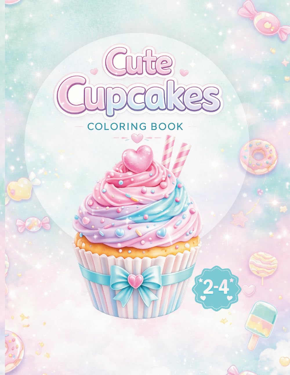 Cute Cupcakes Coloring Book