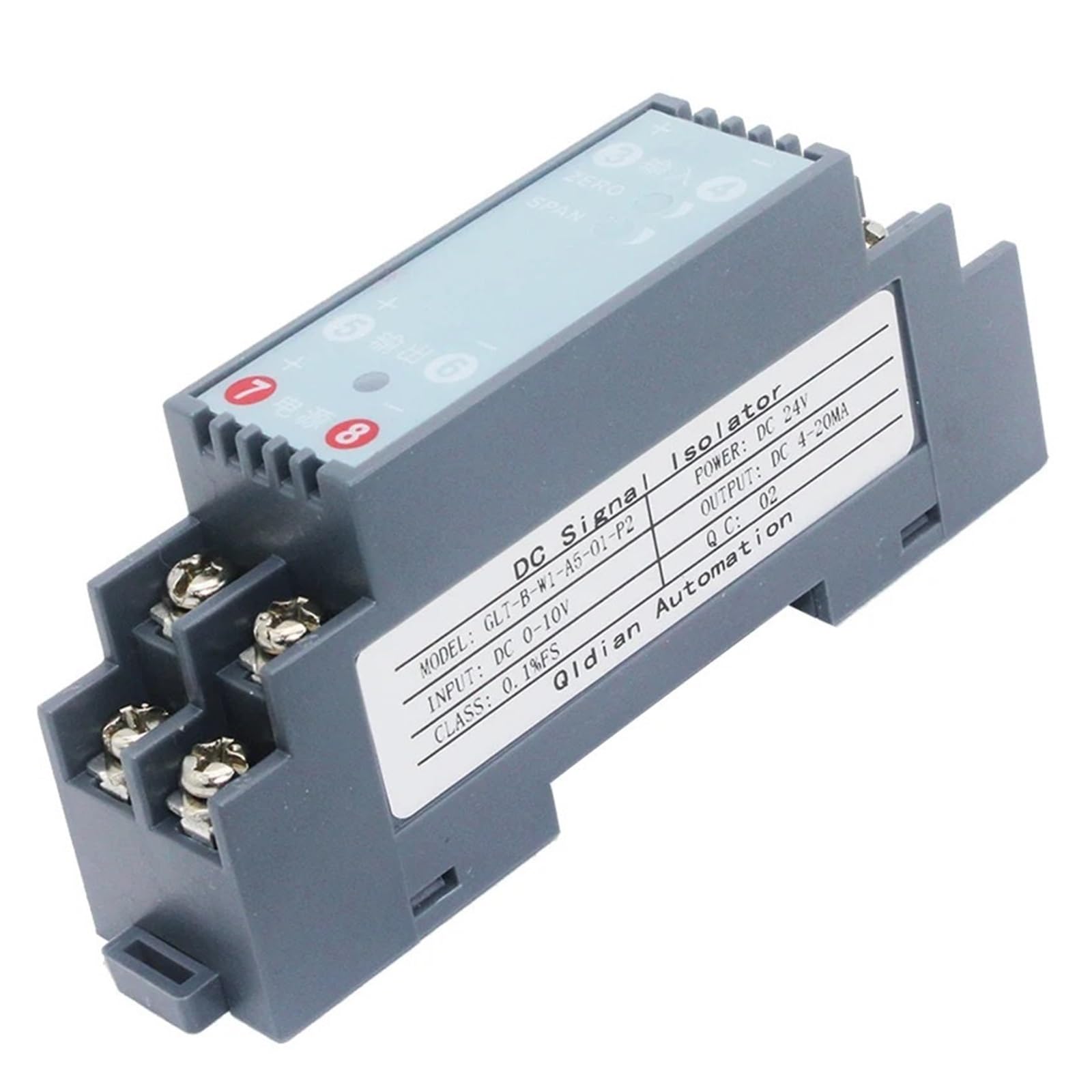Druckwandler 1 in Ausgang DC-Wandler 4-20 mA isolierter Sender Hochspannungs-Stromwandler Spannung DC24V(0-10V to 0-10V)