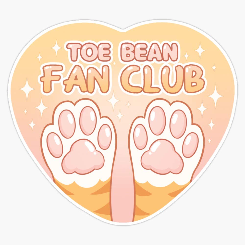 Leyland Designs ‘Toe Bean Fan Club’ Vinyl Sticker – 5 Inches, Outdoor Rated, Waterproof, For Cars & Laptops - View #3