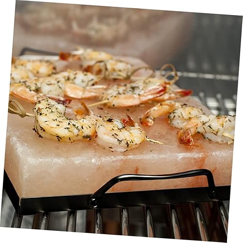 Miniatura 8 de GANAZONO Soporte para placa de sal de acero inoxidable para parrilla, placa de losa de sal, filetes de sal del Himalaya, soporte para bloque de sal,