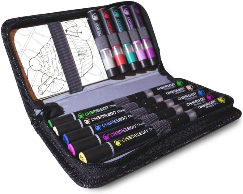 Chameleon 5 Chameleon Pens, 5 Color Tops, 6 Color Cards, Travel Case