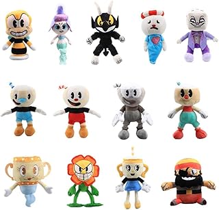13Pcs 23~27 cm Big Size Game Cuphead Plush Toy Mugman The Devil Legendary Chalice King Dice Stuffed Toys for Children Detazhi
