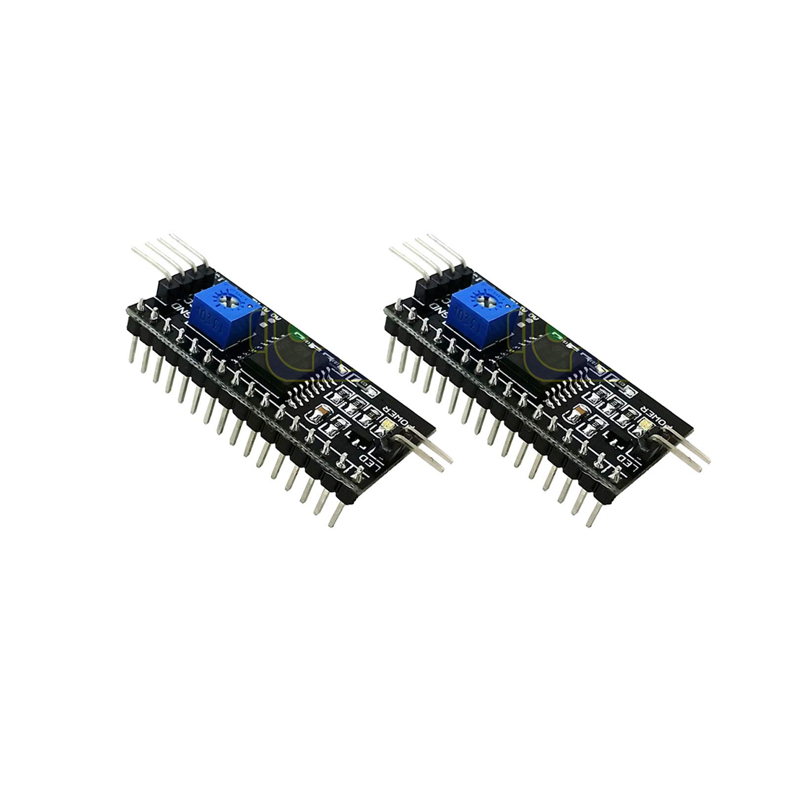 DEVMO 2PCS I2C/IIC/TWI Serial Interface Board Module Compatible with Ar-duino LCD 1602 US Ship N50