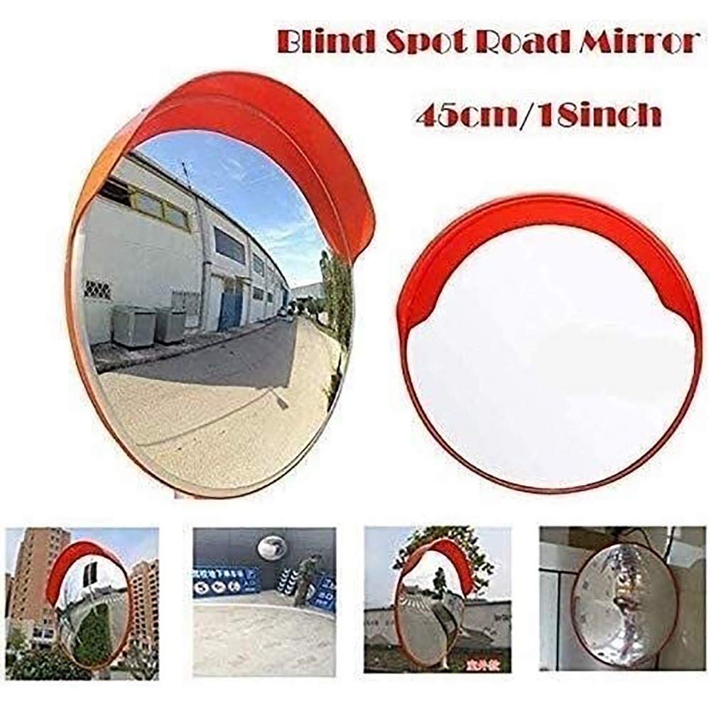 Miroir convexe de sécurité, Tailles multiples de surveillance extérieure miroir convexe sécurité du trafic(80cm)