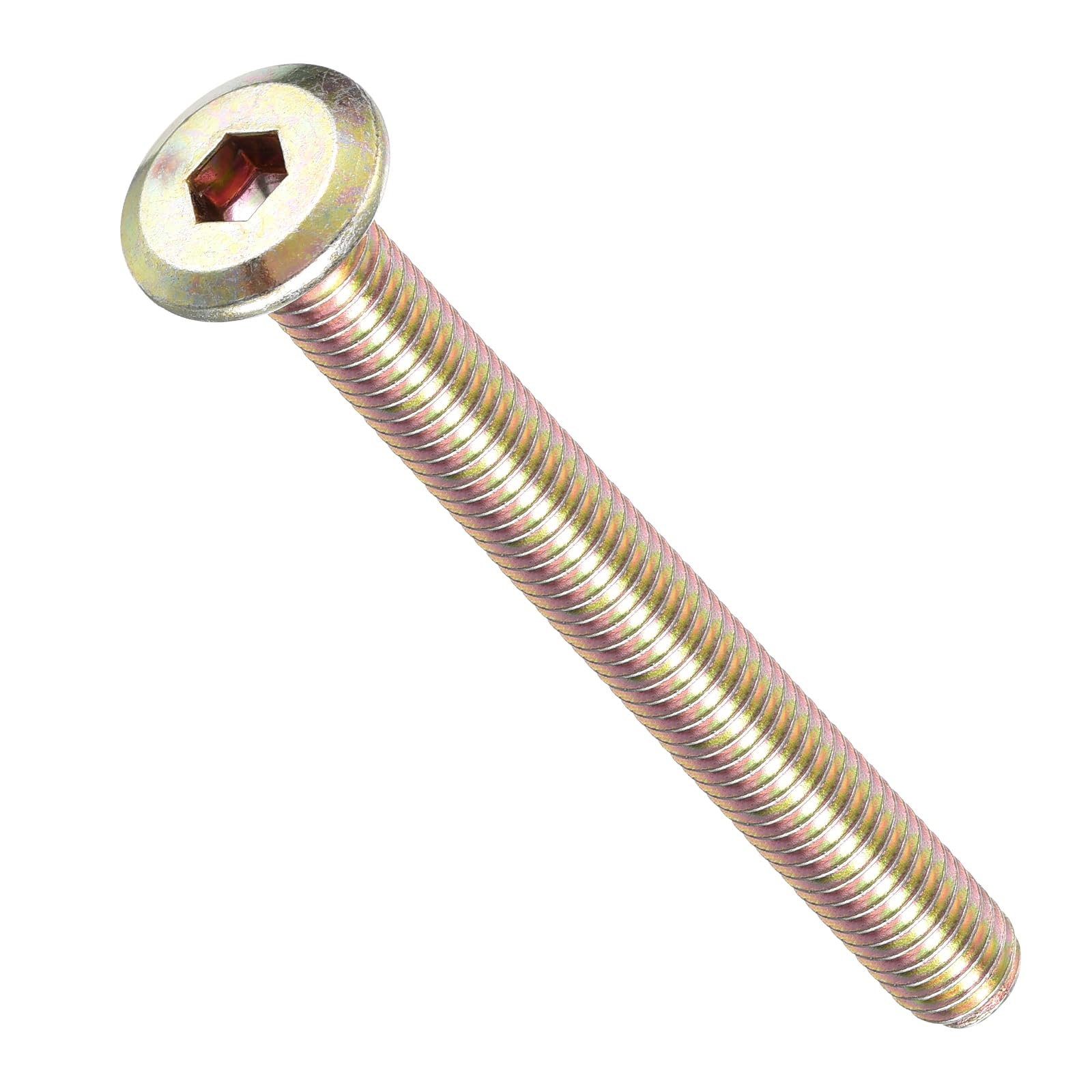 METALLIXITY Flat Head Hex Socket Cap Screws Bolts(M6-1x60) 20Pcs, Steel Hex Socket Furniture Bolts Screws