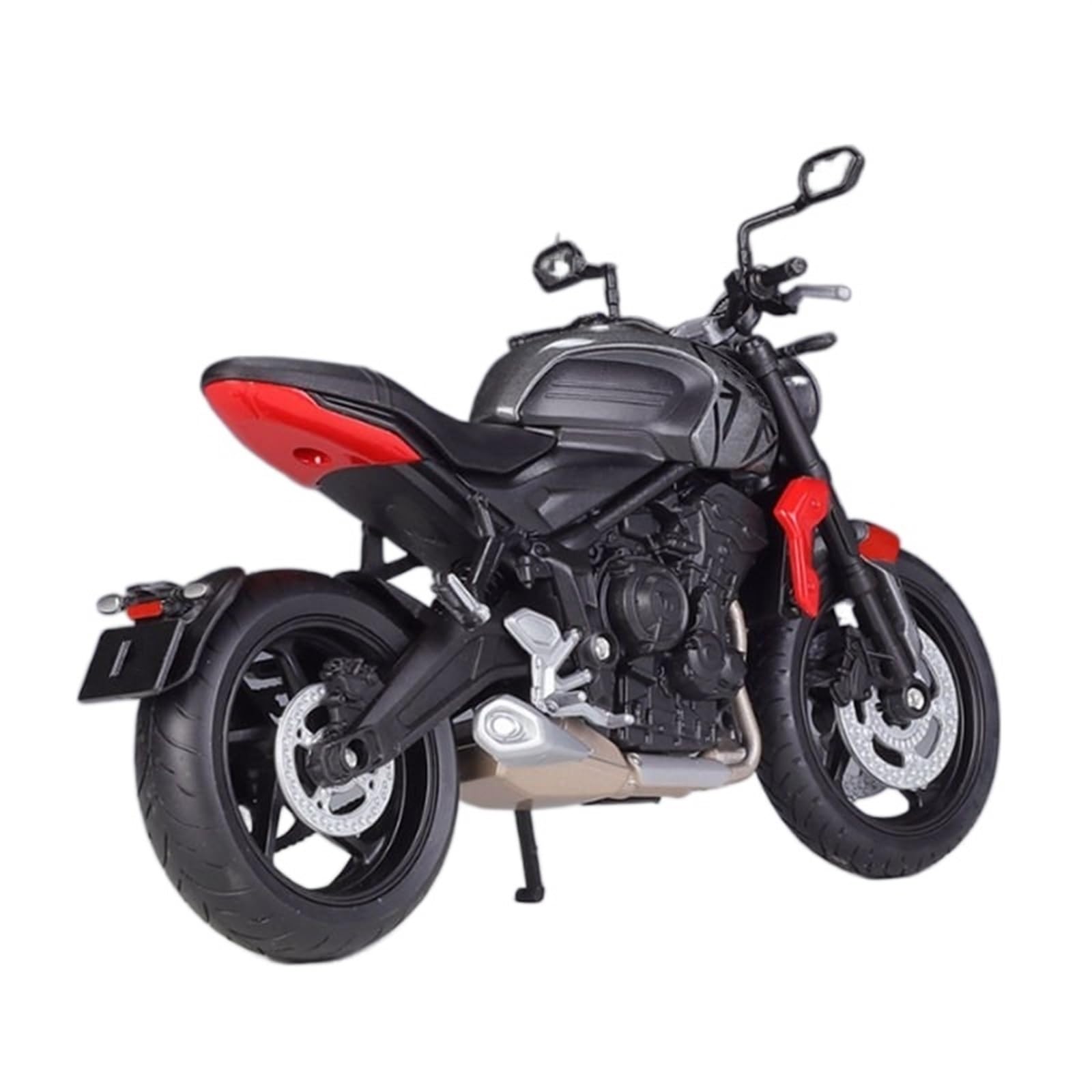 Modèle de moto Pour Triumph Trident 660 1:12 Alliage Modèle De Voiture De Course Simulation Moulage Sous Pression Métal Rue Sport Moto Modèle Adulte Cadeau(Black)