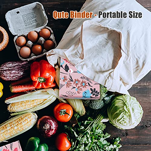 Mini Recipe Card Holder, Recipe Binders With Recipe Sleeves, Fit 4×6 Recipe Card, Floral, 2 Pack #TOP2