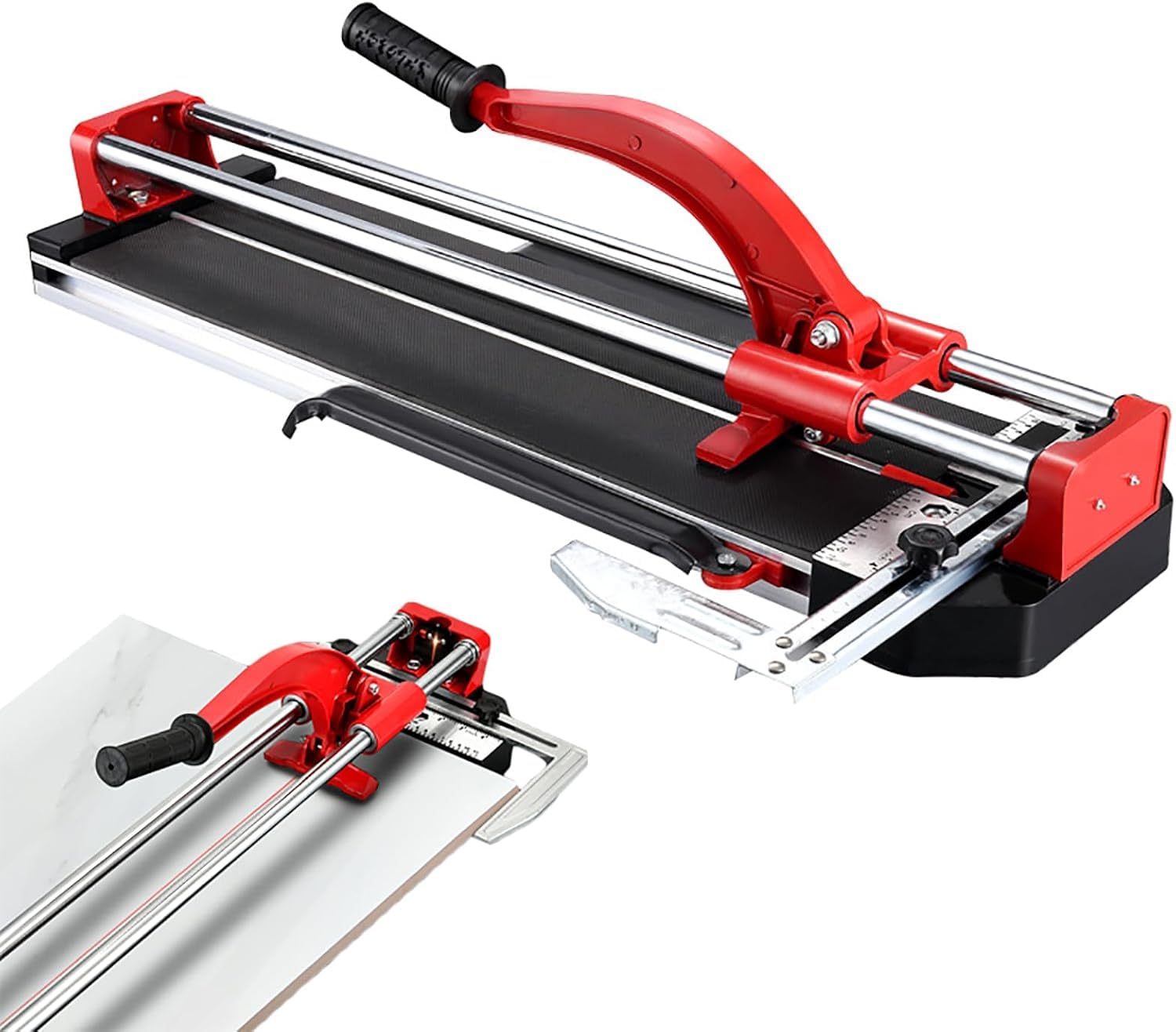 ZHJOPP Professional Tile Cutter Tools,Manual Tile Cutter with Double Rail Brackets and Alloy Knife Wheel,for Workshops, Industrial Sites (100cm)