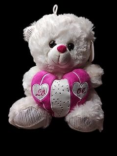 دبدوب فرو ابيض حشو فيبريحمل قلب بطول 45 سم