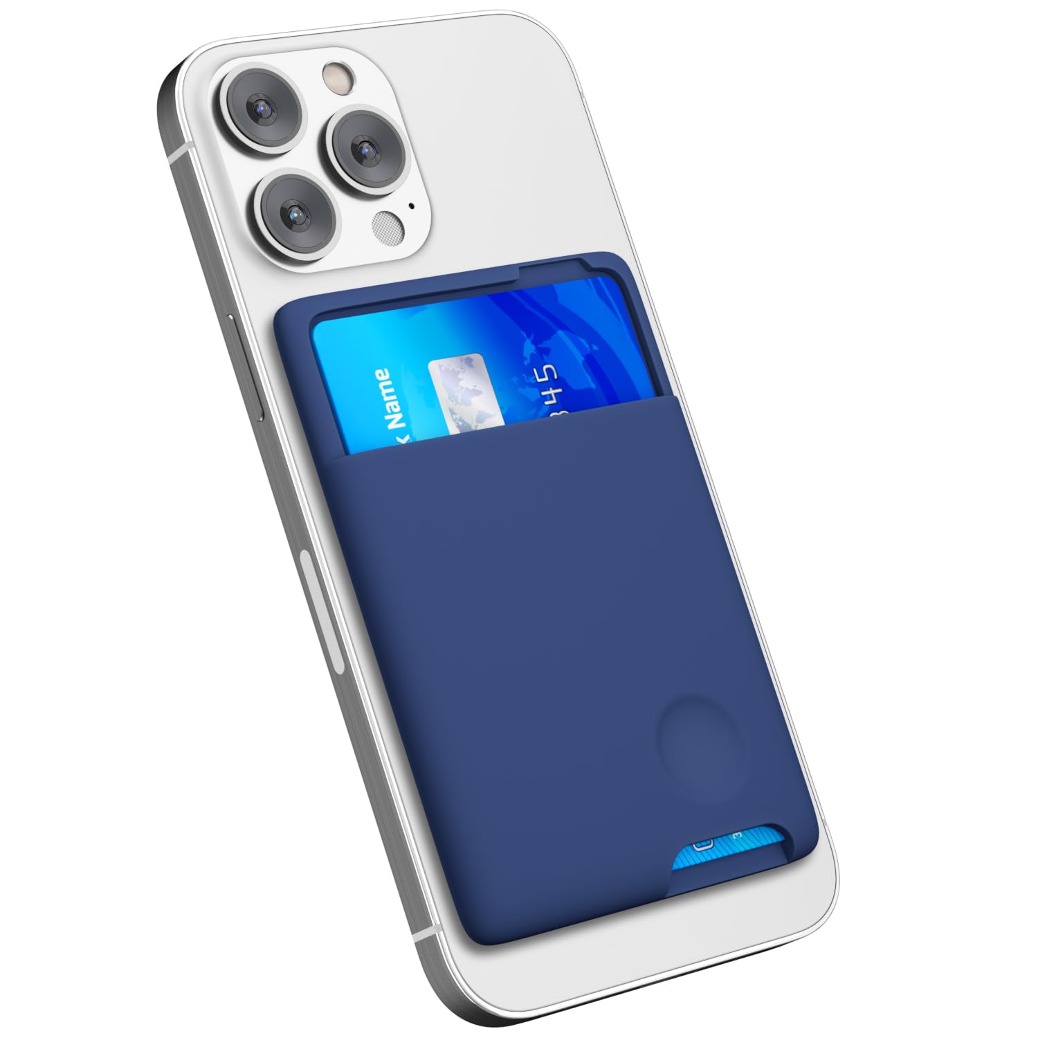 oakxco Phone Wallet Stick On, Secure Phone Card Holder Silicone, Adhesive Pocket Sleeve ID Credit Card, Slim Thin Card Case for Men Women Cute,