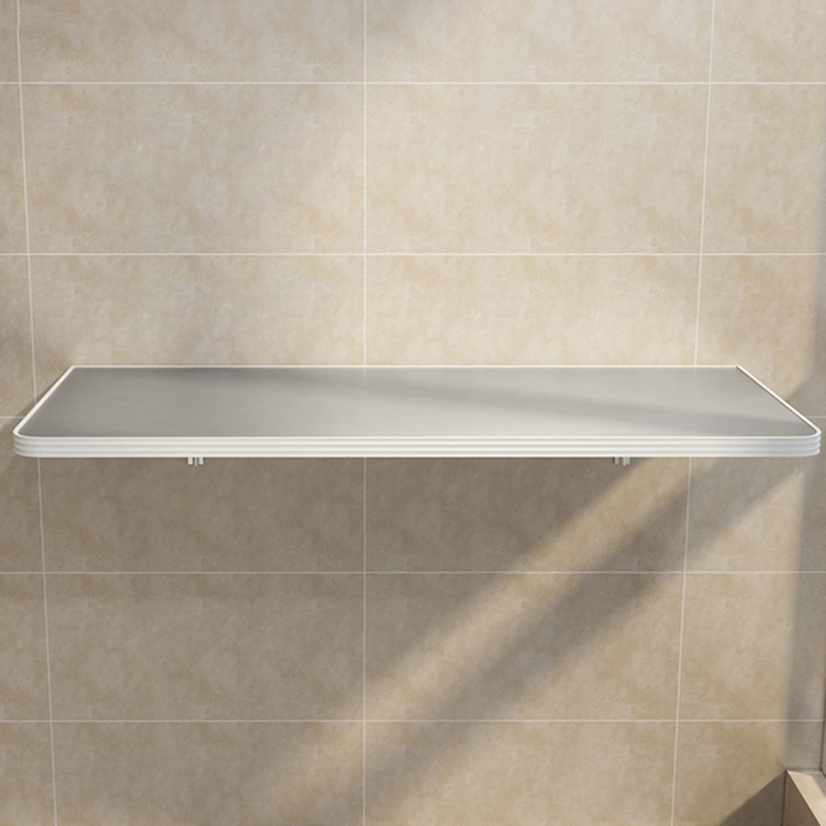 Mesa de Corte Plegable de Acero Inoxidable 304 Mesa de Pared de Escritorio de Hoja Abatible de Montaje en Pared Plegable Complemento Oficina en casa/Lavandería/Bar en casa/Cocina y