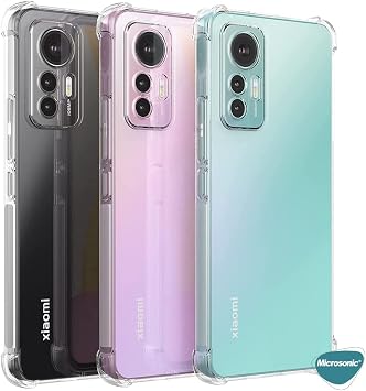 Microsonic Xiaomi Mi 12 Pro için Kılıf Shock Absorbing Şeffaf [Mi 12 Pro ile Uyumlu Kılıf - Şeffaf]