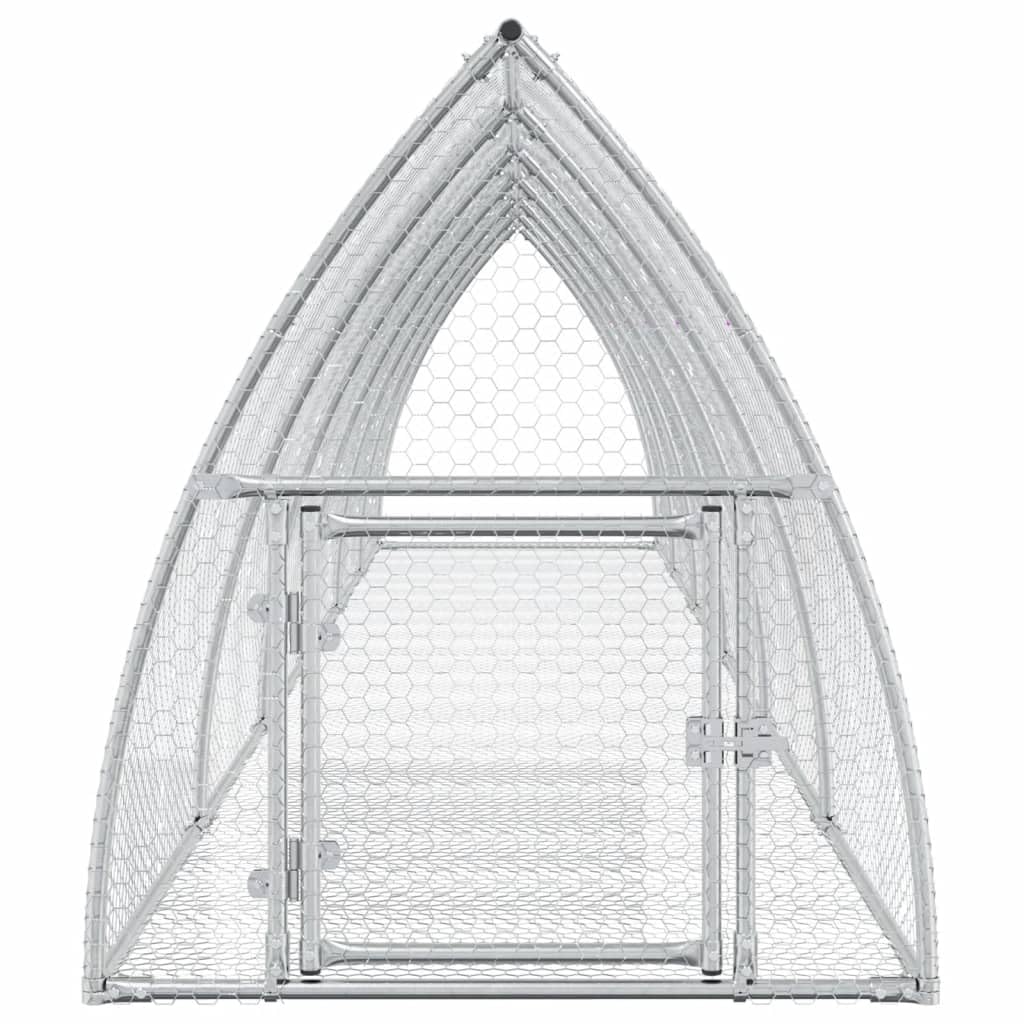 Srebrna klatka dla królików, wykonana z ocynkowanej stali, 105 x 600 x 120 cm, z drzwiami i zamkiem, klatka dla małych zwierząt dla królików, świnek morskich i woliery dla gryzoni, jako