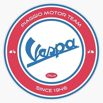 Vespa Crest 2 Vinyl Waterproof Sticker Decal Car Laptop Wall Window Bumper Sticker 5"