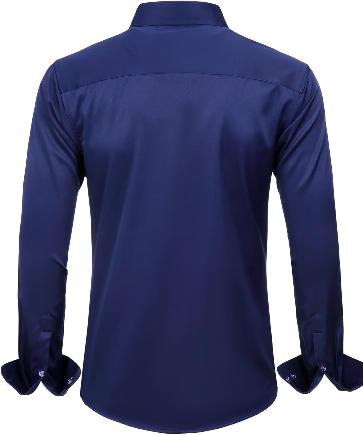(XL) J.VER Men's Dress Shirts Solid Long Sleeve Stretch WrinkleFree