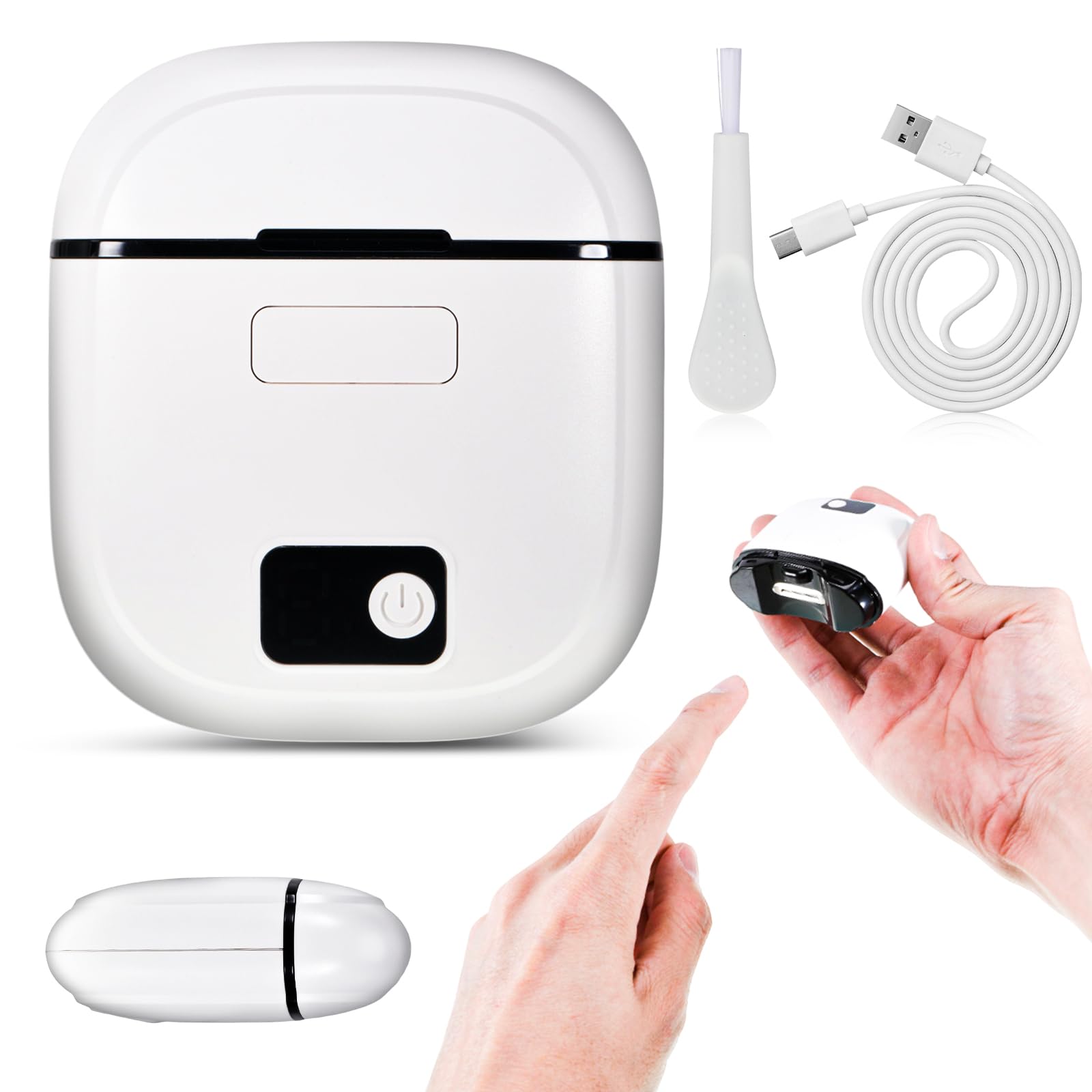 tlidfgeo Electric Nail Clippers, 3 in 1 Nail Trimmer & Nail Polisher, Fingernail Clippers, Portable Nail File