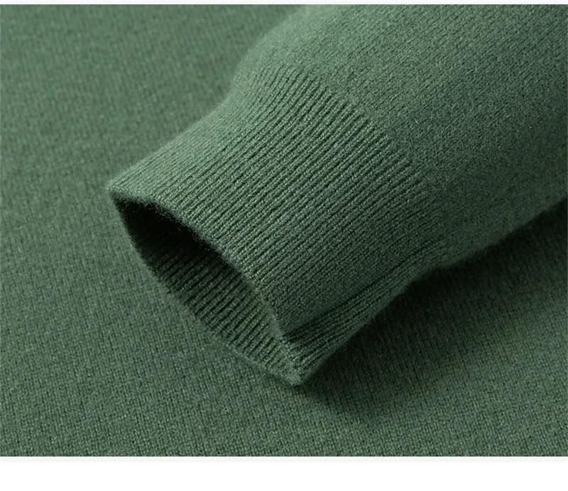 Men's Wool O-Neck Long Sleeve Sweater Solid Warm Casual Business Knitwear Pullover Top4