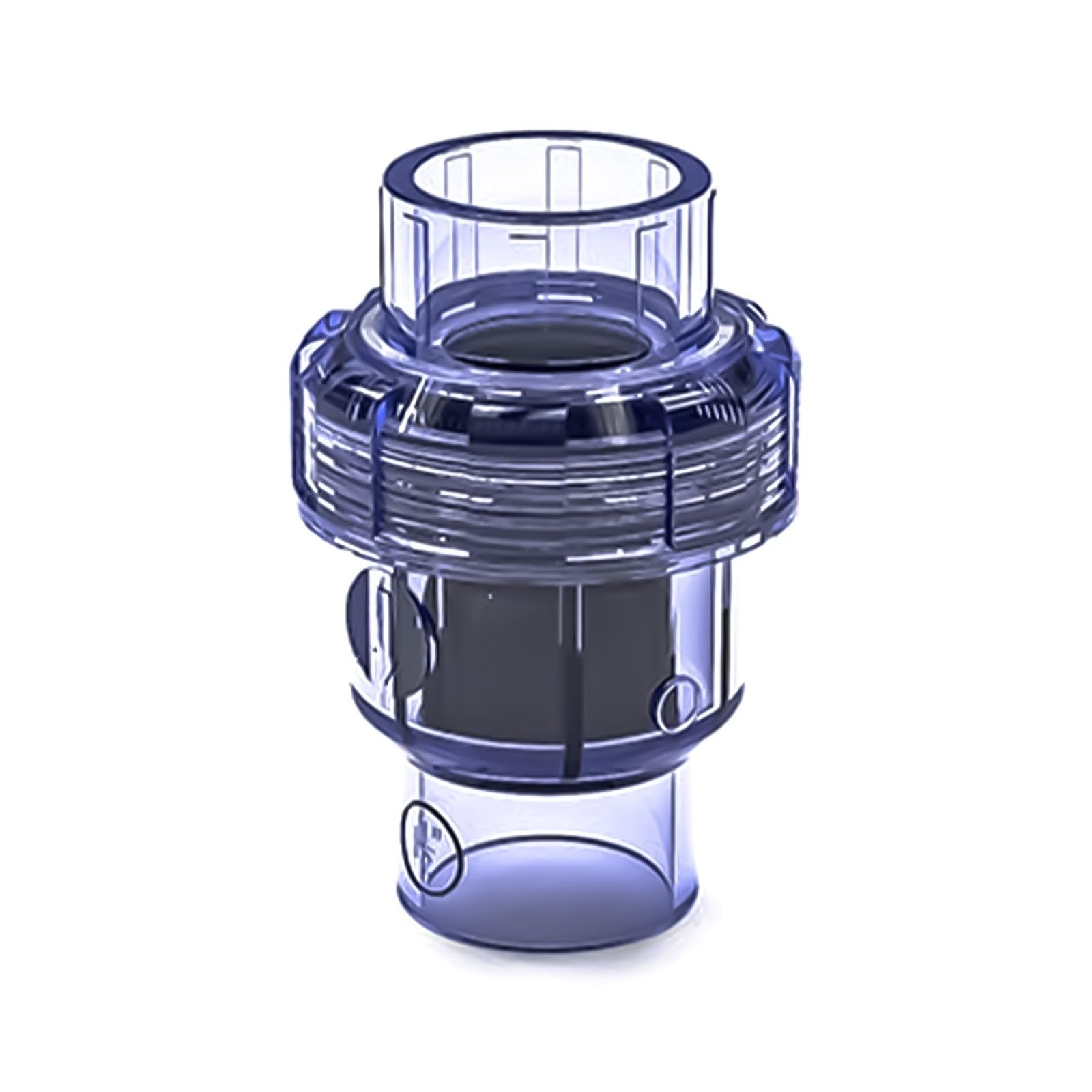 Mekalero UPVC Clear Sphere Check Gate 25mm Diameter Reverse Stream for Sink Ventilation Industrial Use Heat Immune Clear UPVC Not Return Gate