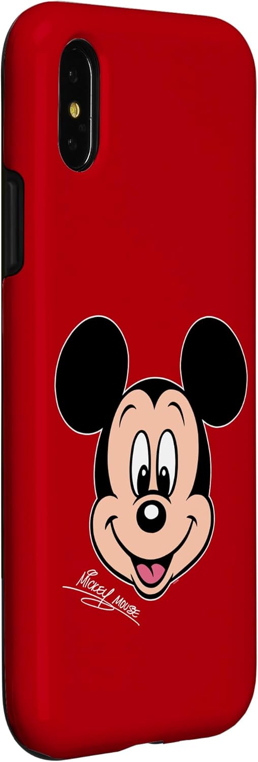 Disney Mickey Mouse Big Face Forward Character Trip Matching Case for iPhone X/XS