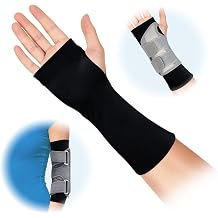 Hand Sock for Splint, Wrist Brace Liner & Arm Sock for Under Splint, Compression Sleeve for Hand Brace with Thumb Support, Cast Liner Sleeve for Wrist, Elbow & Arm Night Splint 1 Pack - Large
