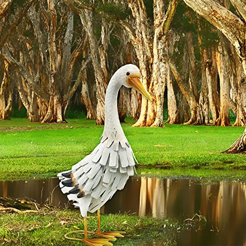 Subolo Metal Duck Garden Statue Outdoor Duck Decor Yard Art Sculpture For Home Lawn Backyard Porch Patio Decoration #TOP1