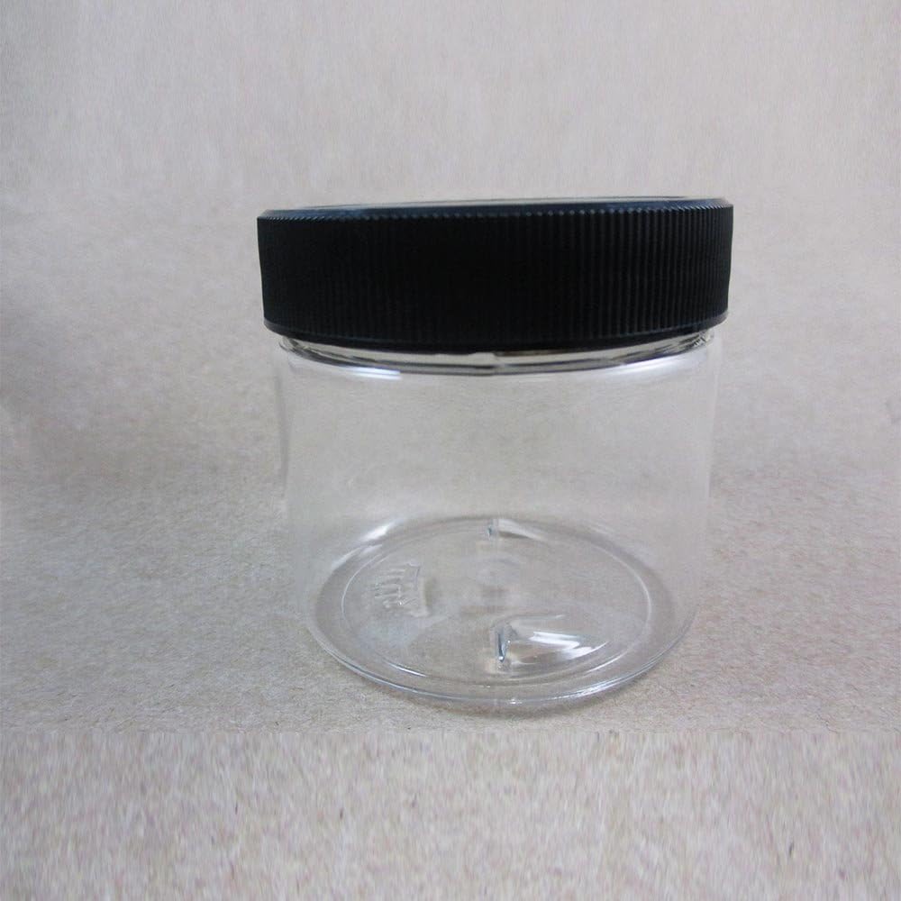 12 PET Plastic 2 Oz Empty Clear Containers Cosmetic Jar Cap Creams Makeup Travel