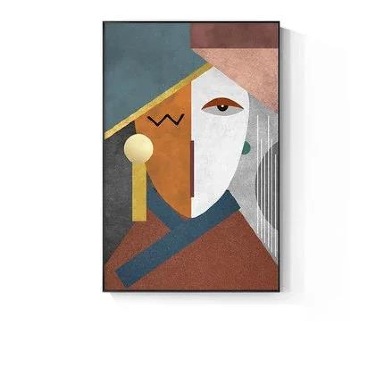Yocheng Impressionist Color Line Woman Art Canvas Painting Abstract Poster Prints Wall Art Picture For Living Room Home Decor 60x90cm No Frame