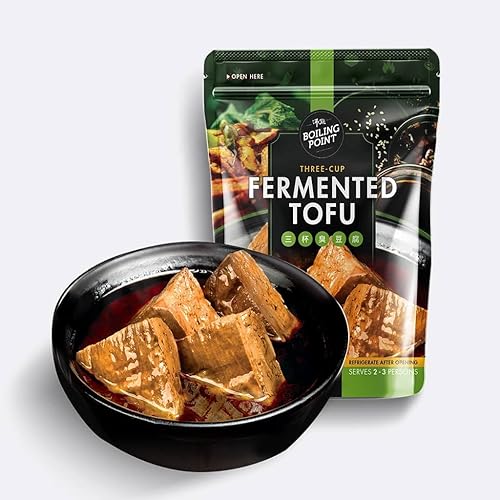 Boiling Point 3 tazas de tofu fermentado contienen 7 piezas de tofu al vapor sin OMG apto para veganos base de sopa y condimentos listo para comer