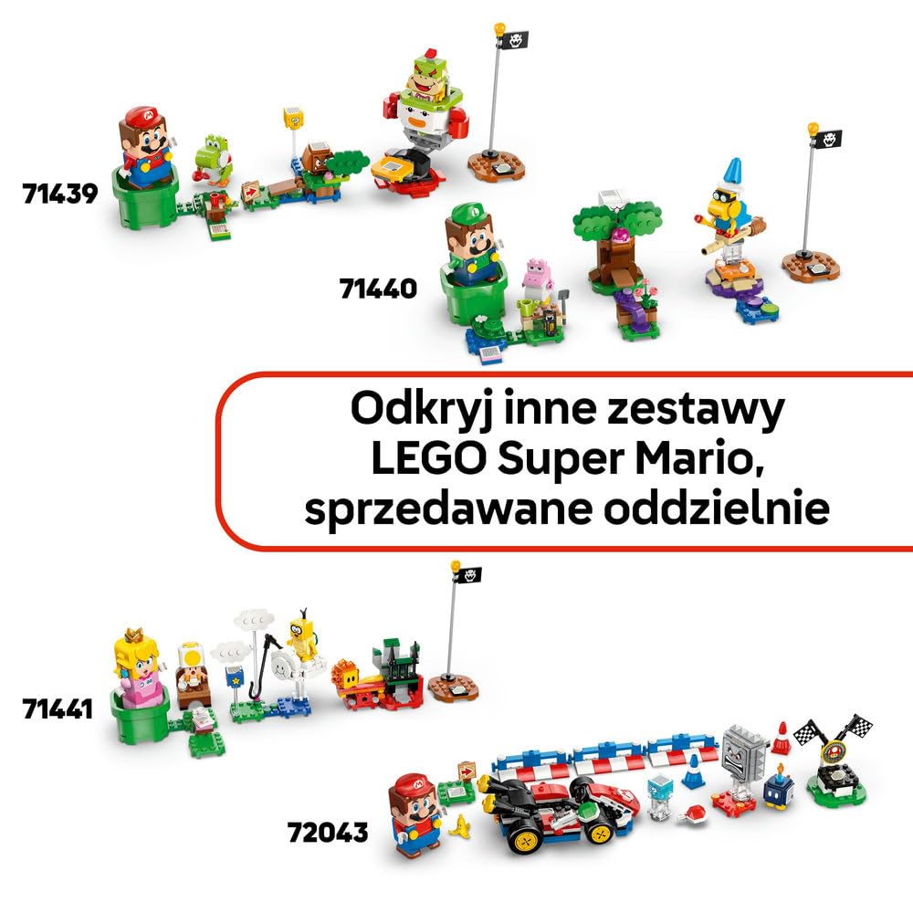 LEGO Super Mario Prince Florian i Castle Bowser 72042 | Zamek Bowsera, zestaw klocków dla dzieci, prezent dla fana Mario, interaktywna zabawka dla 9-latka, 1251 elementów