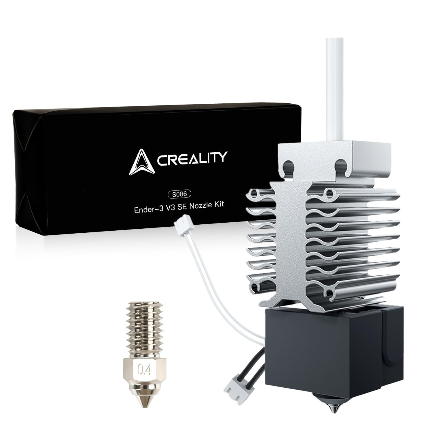 Creality Ender 3 V3 SE Hotend, Kit de bloc chauffant en céramique Ender 3 V3 SE avec buse en alliage de cuivre 0,4 mm et 0,6 mm, kit hotend de mise à niveau impression haute vitesse 250 mm/s pour