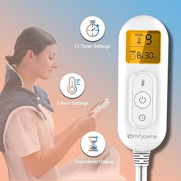 Comfytemp Heating Pad for Neck Shoulders Back, 2.6 Ib Weighted Heating Pad