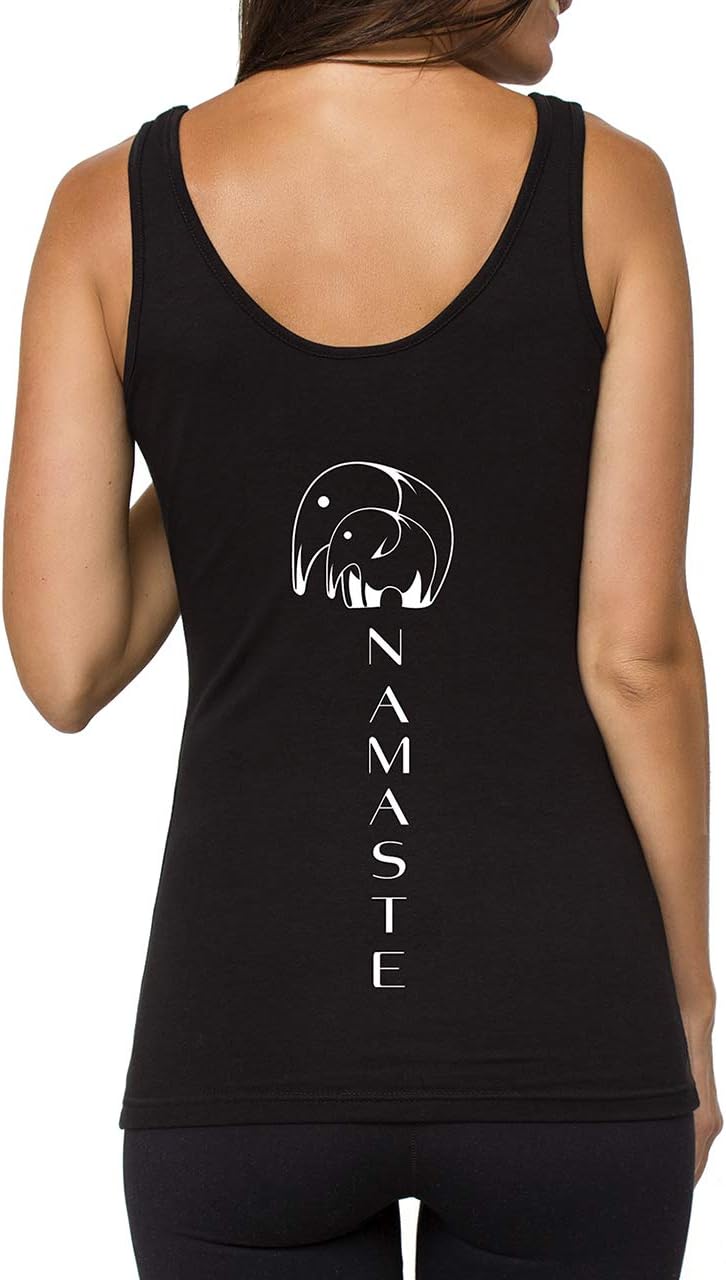TREELANCE Organic Cotton Yoga Workout Tank Top Moon Phases Shirts Tops Tees Tanks for Women