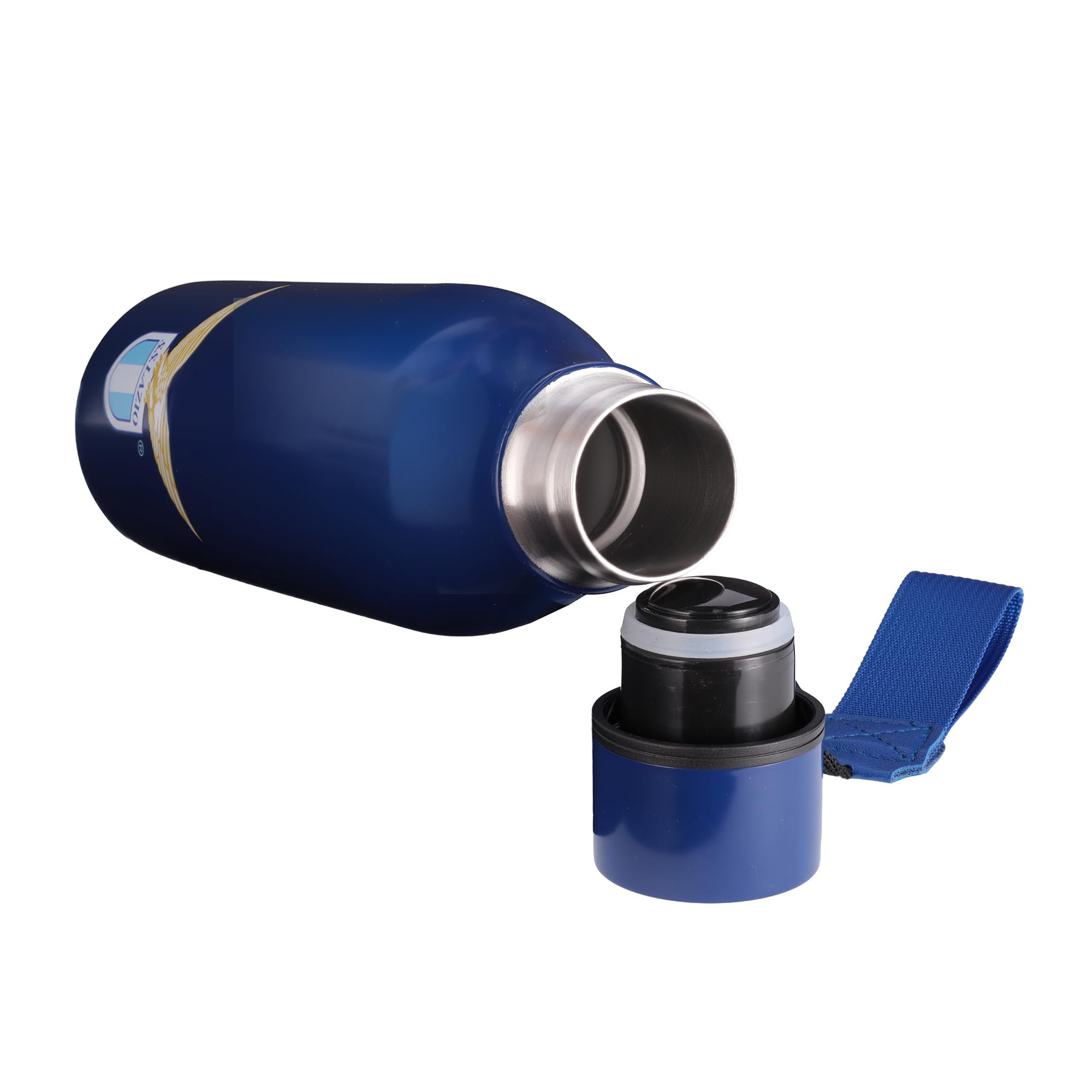 Only4fan S.r.l. Ss Lazio Trinkflasche/Thermosflasche mit Band, offizielles Produkt, Unisex, Erwachsene, Blau, Einheitsgröße