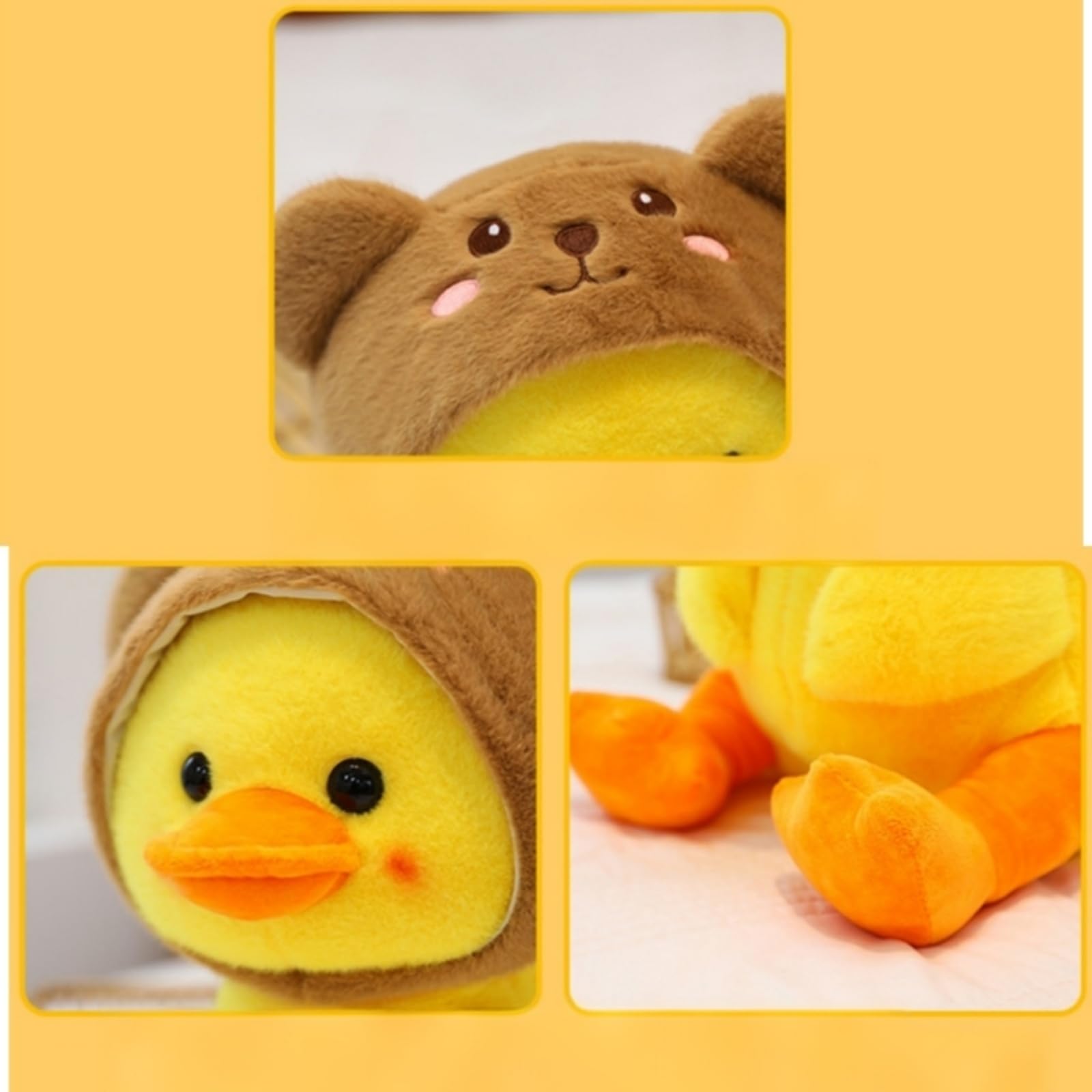 Kuscheltier, Niedlich Cartoon Bär Dinosaurier Kaninchen Plüschtier mit Hut, Kuscheliges Stofftier zum Spielen & Beruhigen, Geschenk für Kinder & Erwachsene (40cm,Hase)