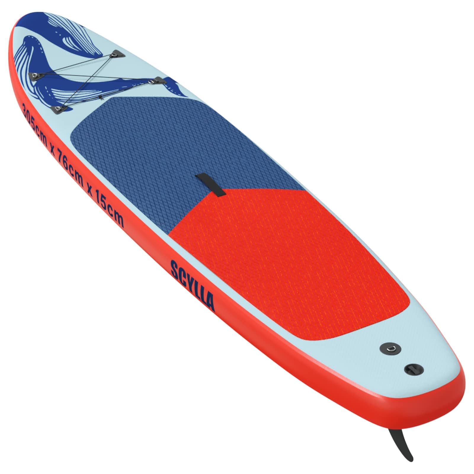 vidaXL Tabla de remo inflable con patrón de ondas de PVC para deportes acuáticos de verano