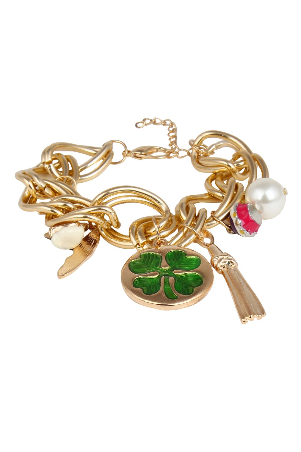 Shining Diva Multilayer Charm Bracelet, Stylish Design