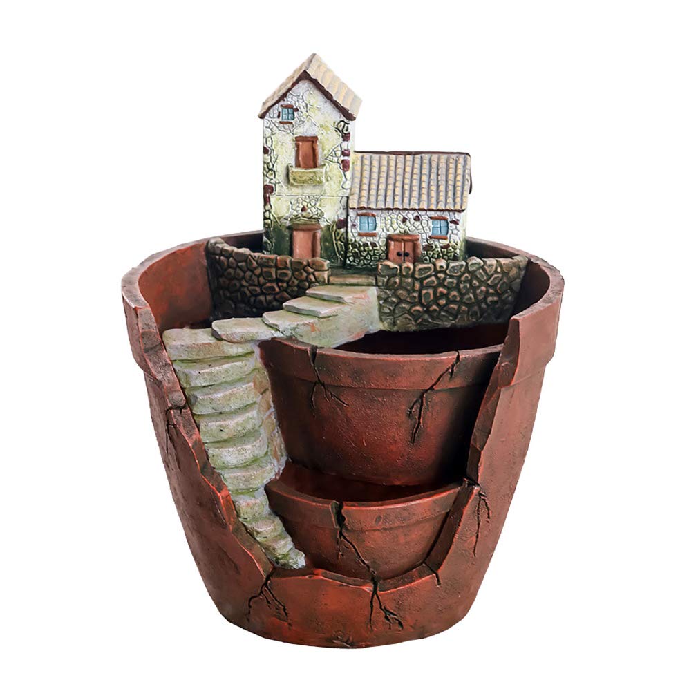 Vaso da fiori per piante da giardino delle fate, per interni ed esterni, per piante grasse e cactus