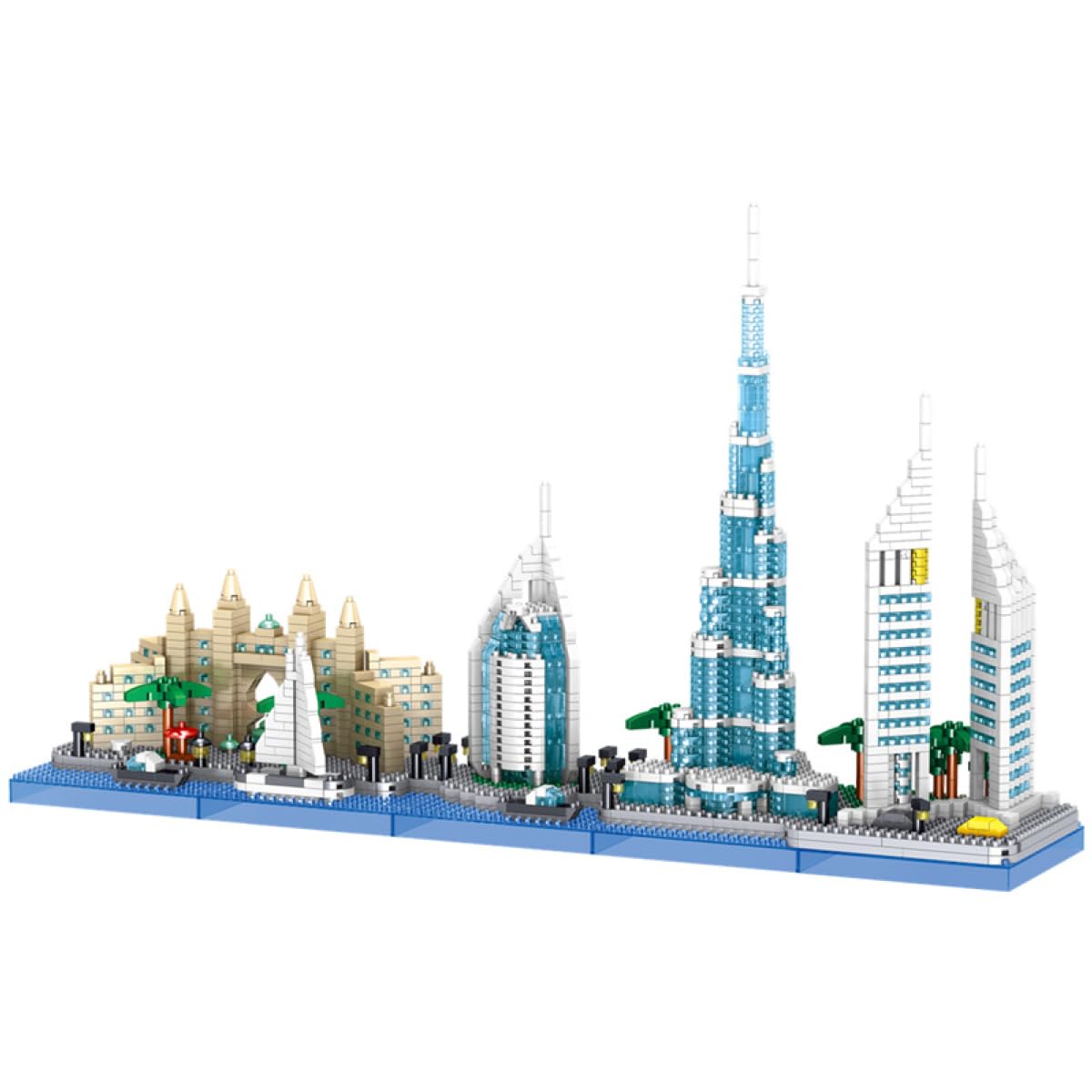 DAHONPADubai Skyline Architecture Micro Building Blocks Set, 2220 Pieces with Iconic landmarks Building, City Line Collection Model, Gift for Kid and Adult