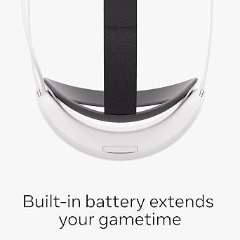 Meta Quest Elite Strap with Battery Works with Meta Quest 3/3S Up to 2 Extra Hours Playtime Premium Comfort and Weight Distribution Adjustable, Ergonomic Fit
