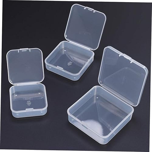 Miniatura 9 de EXCEART Caja organizadora pequeña, cajas de plástico transparente, cajas de almacenamiento de plástico, contenedores de cuentas de plástico, bandeja