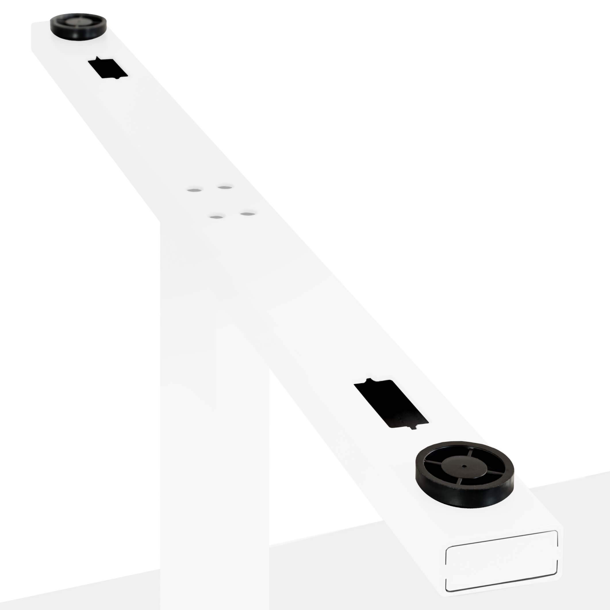 Weber Büro Easy - Tavolo da conferenza a forma di barca, 240 x 120 cm, bianco con elettrificazione, colore struttura: bianco