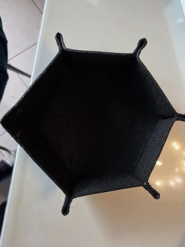 6 Plateaux à Dés Hexagonaux Pliables – Feutre 6 Couleurs – Pour D&D, Yams, Casino – Tapis Rangement