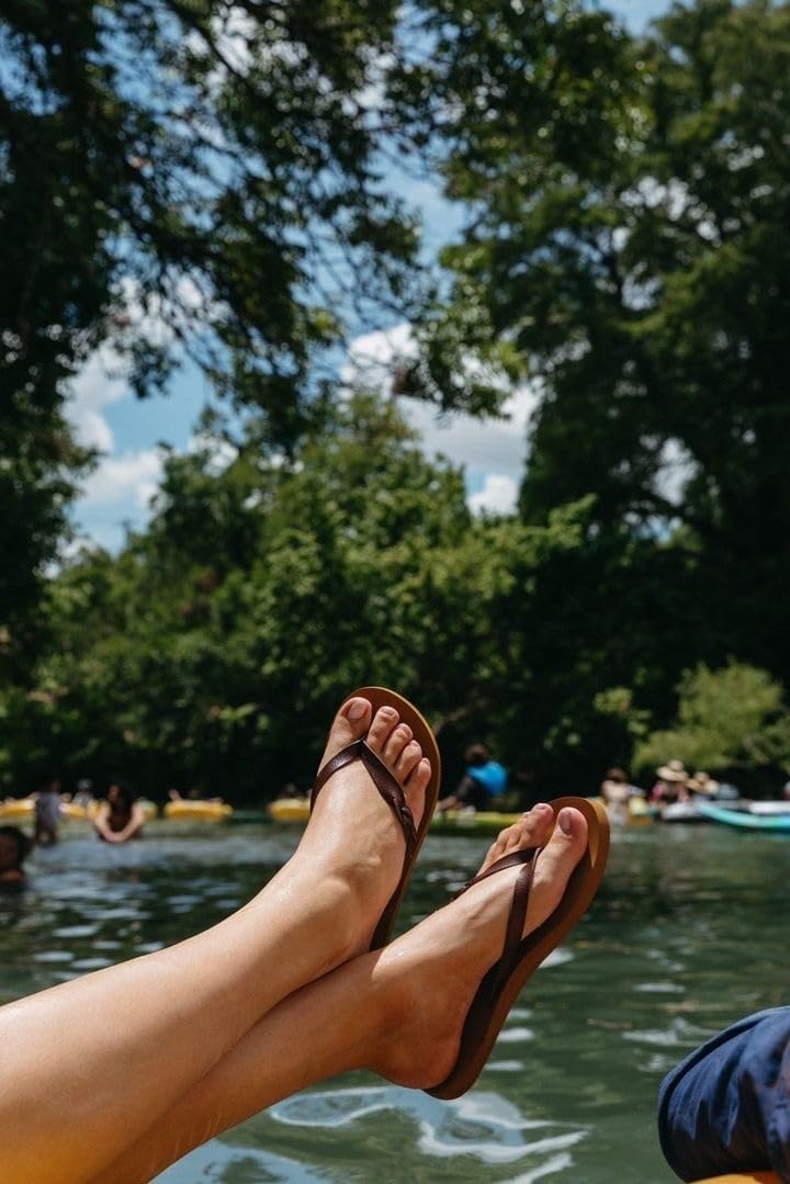 FLOJOS Women's Serenity Flat Sandal, Black, 6 - Image 2