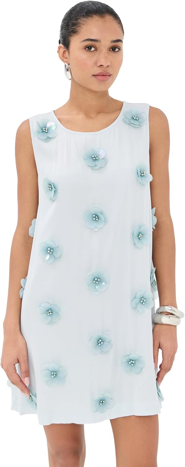 La Vie Style House Women's 3D Embellished Mini A Line Dress