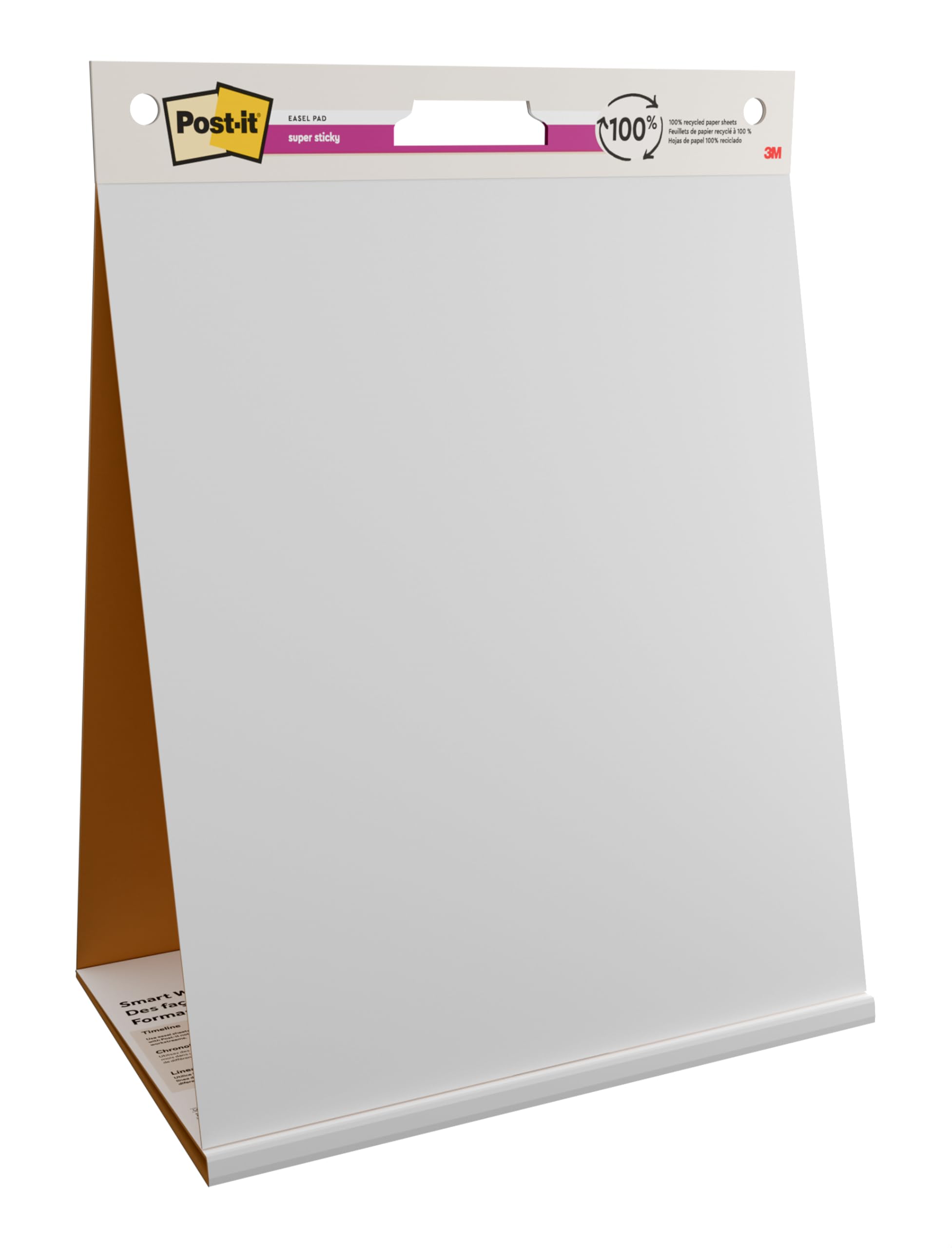 Post-it Super Sticky Recycled Table Top Meeting Charts, 20 Sheets